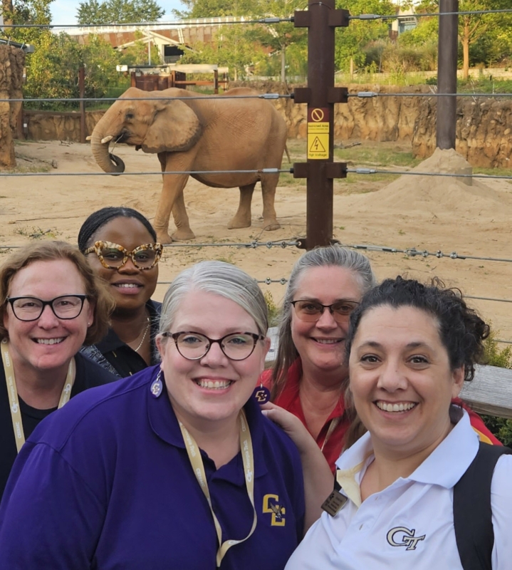 The group participated in a “Twilight Trek,” an after-hours guided tour at Zoo Atlanta.