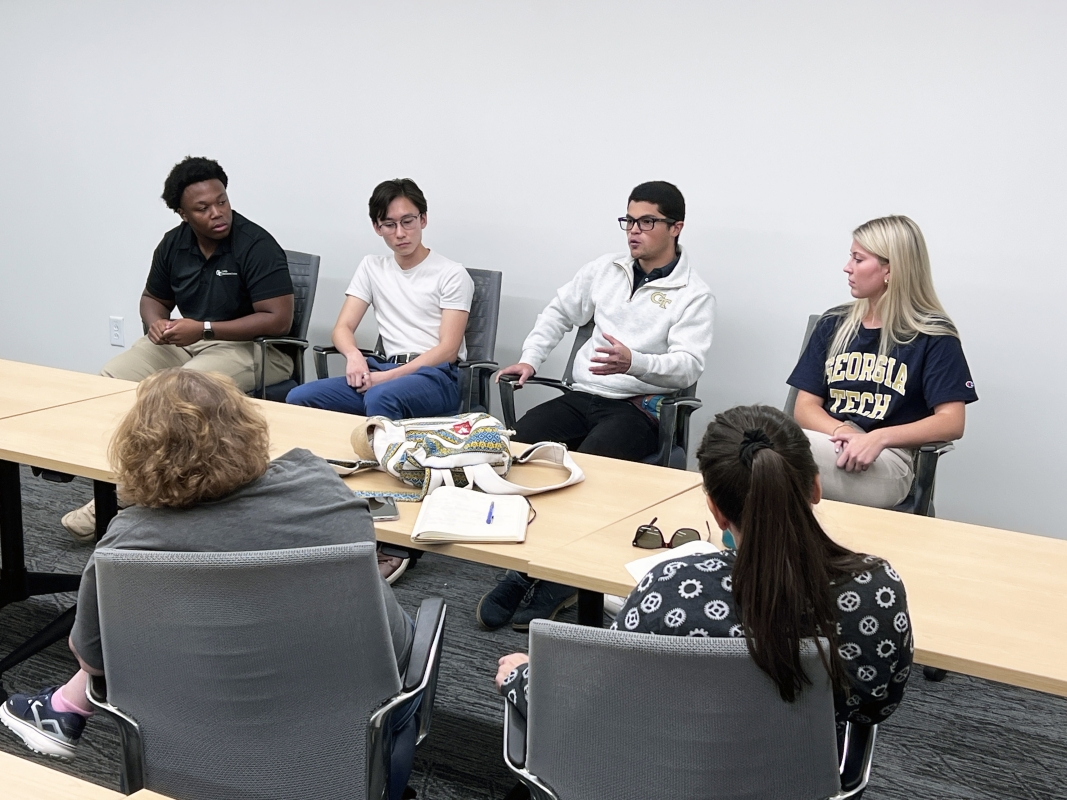 Georgia Tech undergraduates led a panel discussion about their Tech experiences and how they prepared for post-secondary education.