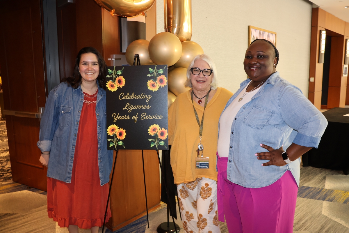 Juliana Trach, Lizanne DeStefano, and Brandy Jones at Lizanne's celebration.