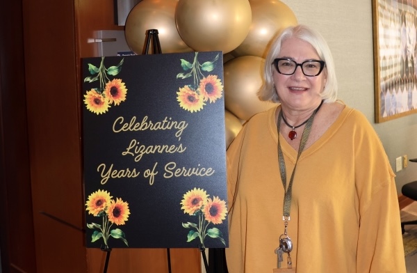 Lizanne DeStefano at her Years of Service celebration.